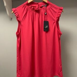 NWT Adrianna Papell Hot Pink Sleeveless Top